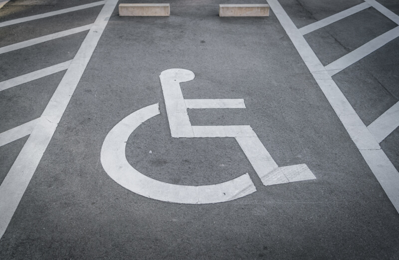 a handicapped parking spot