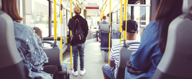 People on a public bus