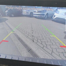 Backup camera screen in a car
